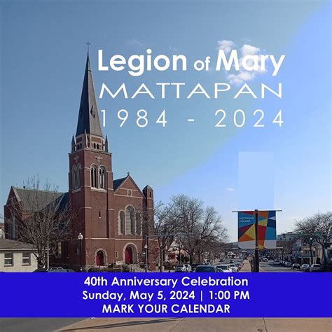 Legion of Mary | 40th Anniversary Celebration, 1540 Blue Hill Avenue ...
