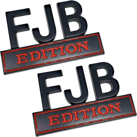 Buy 2PCS FJB Edition Truck Bumper Stickers, Car Sticker 3D Raised ...