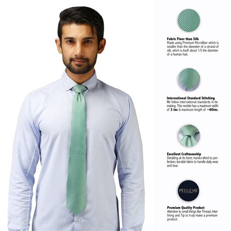 Buy Trendy Green Colored Microfiber Necktie for Men | Genuine Branded ...