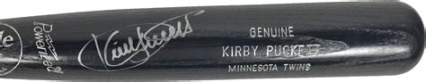 Lot Detail - Kirby Puckett Near-Mint Signed Personal Model Baseball Bat ...