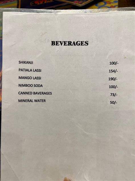 Menu at Legends Of Punjab By Pepperazzi, Ahmedabad, FF 106-107