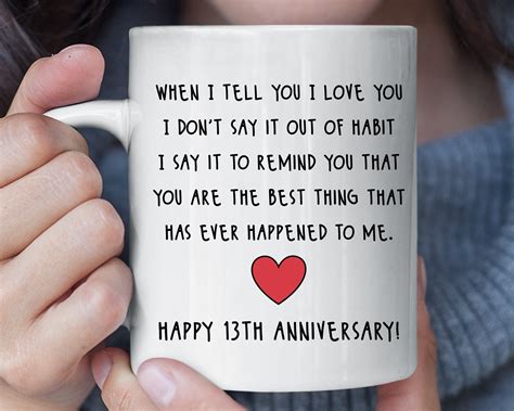 Happy 13th Anniversary Gifts for Men Women 13th Wedding - Etsy