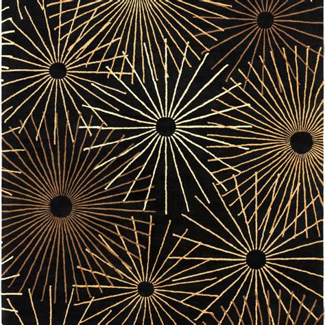 Forum Geometric Hand-Tufted Wool Rug - Black/Brown