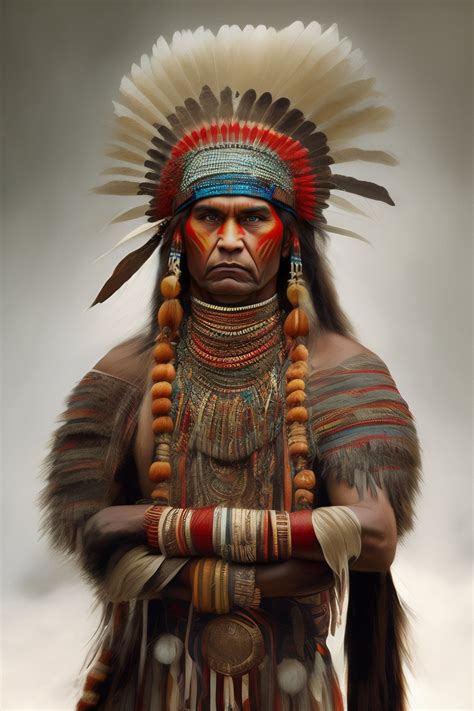 Lexica - Native american warrior, war paint and chiefs headress