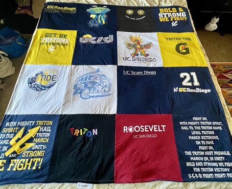 UCSD T-Shirt Quilt :) : r/UCSD