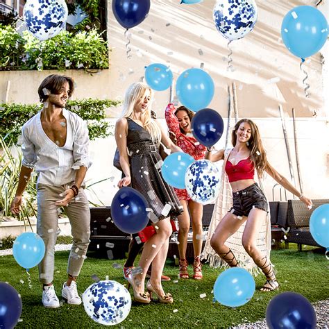 Buy 30th Birthday Decorations Men, 30th Birthday Balloons Blue Happy ...