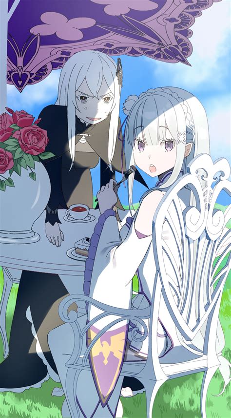 emilia and echidna (re:zero kara hajimeru isekai seikatsu) drawn by ...