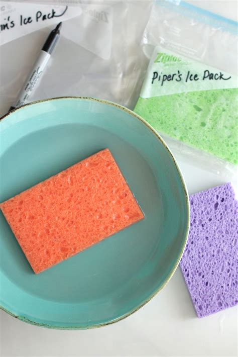 Make your own ice packs from sponges. Theoretically, if you keep ...