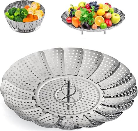 Amazon.com: Steamer Basket, Premium Stainless Steel Vegetable Steamer ...