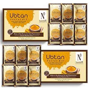 Buy NutriGlow NATURAL'S Ubtan Facial Kit For Glowing Skin, Tan Removal ...