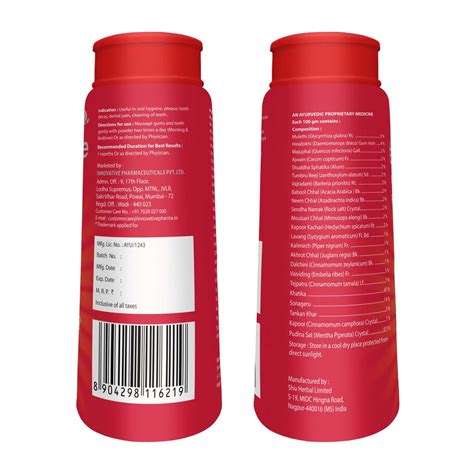 Buy DENTOPRIDE HERBAL TOOTH POWDER 100 GM | FROLIDE FREE | TOXIN FREE ...