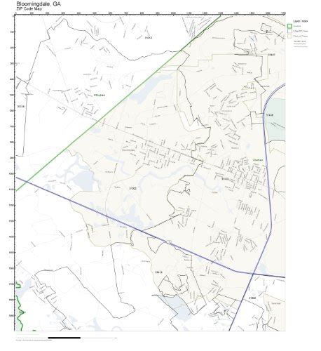 Buy ZIP Code Wall of Bloomingdale, GA ZIP Code Laminated Online at ...