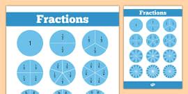 Fractions Flower Poster (teacher made) - Twinkl
