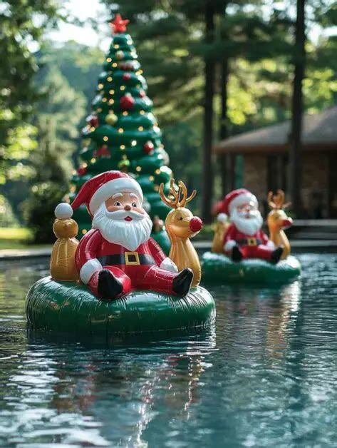 Image result for Christmas Pool Inflatables