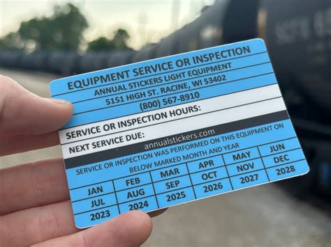 Equipment Service Or Inspection Stickers MADE EASY – Annual Stickers