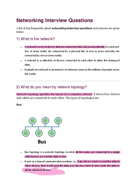 Networking Interview Questions: Key Concepts and Answers for Success ...
