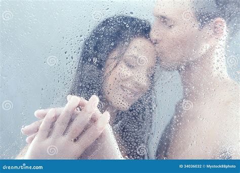 Loving Couple In Shower. Stock Photography - Image: 34036032