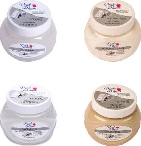 PINK PLUMS Platinum Professional Facial Kit Set of 4 With Gel Scrub ...