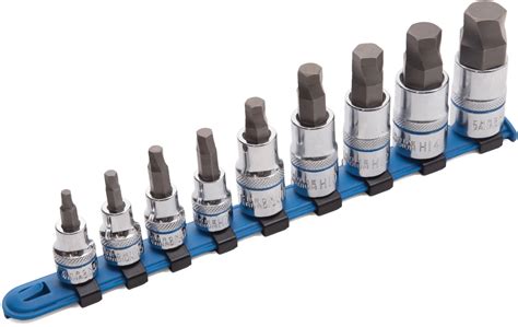 9 Piece Metric Stripped Hex Screw Extractor Socket Set - Kimball Midwest