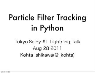 Tracking Particle Filters 的图像结果