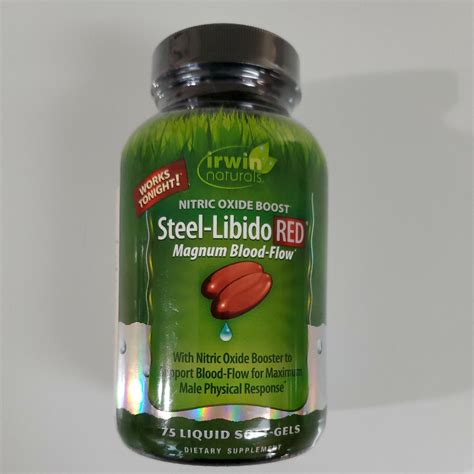 Irwin Naturals Steel Libido Red Supplement Softgels 75 Count Exp 05/ ...