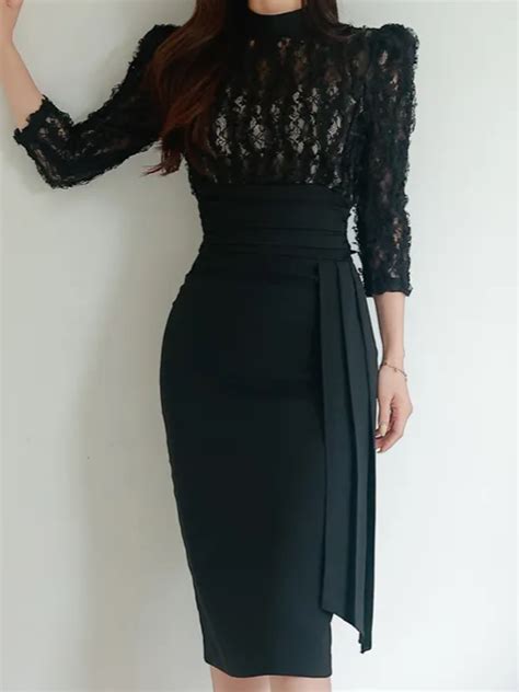 Exclusive Party Wear Black Lace Dress – Stylesplash