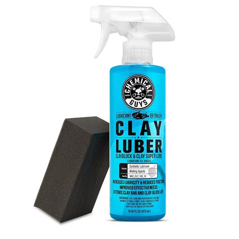 Chemical Guys Clay Block KIT Clay Block V2 and Lubber Surface Cleaner ...