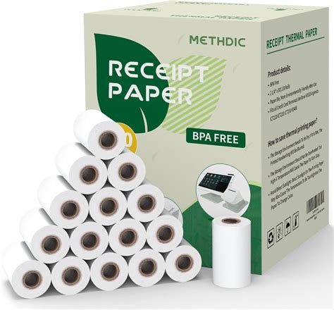 Methdic Receipt Thermal Paper 2 14 X 50' White India | Ubuy
