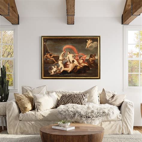 18th Century Oil on Canvas Italian Mythological Painting the Triumph of ...