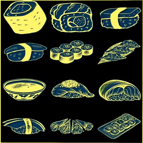 ArtStation - Japanese Food Stamp Brushes – Sushi, Ramen & Bento for ...