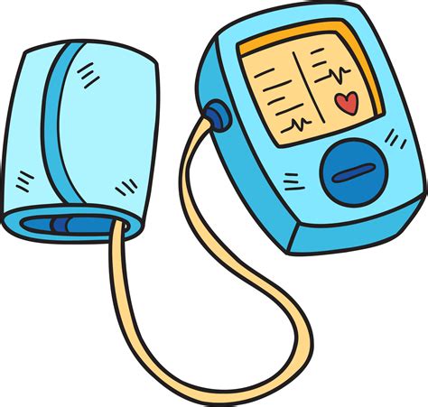 Hand Drawn blood pressure monitor illustration 15280591 PNG