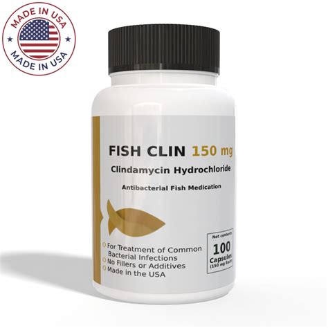 Fish clindamycin - 150 mg 100 Capsules | Aquarium antibiotics