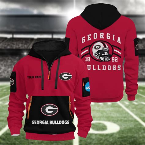 Georgia Bulldogs 3D Half Zip Hoodie – Nousty