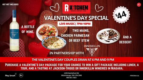 Valentines Day Special at RKitchen Mississauga, R Kitchen Restaurant ...