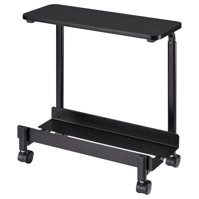 LÅNESPELARE computer cart with shelf, black, 50x27 cm (195/8x105/8") - IKEA