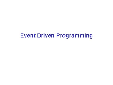 Event-Driven Programming 的图像结果