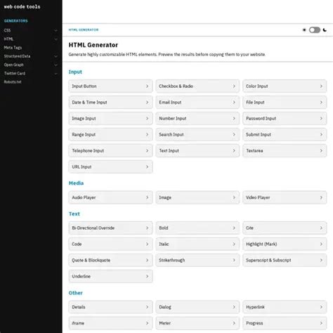 HTML Codes Generator Online 的图像结果