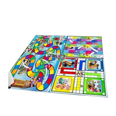 Paw Pets Cartoon Jumbo 3in1 Game - Ludo, Snakes & Ladders, Town Game ...