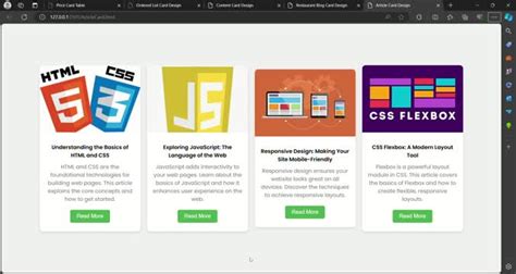 Articles Card HTML CSS JavaScript Codes 的图像结果