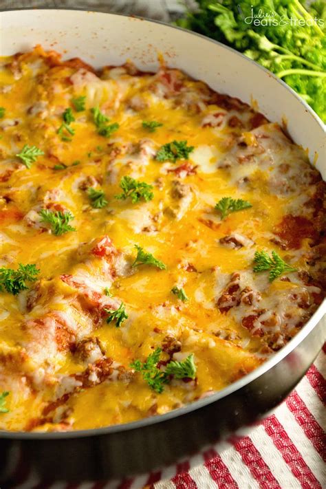 Skillet Lasagna Recipe   Julie's Eats & Treats