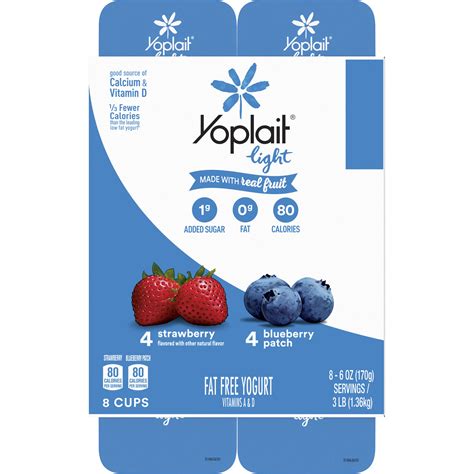 Yoplait Light Yogurt Nutrition Label