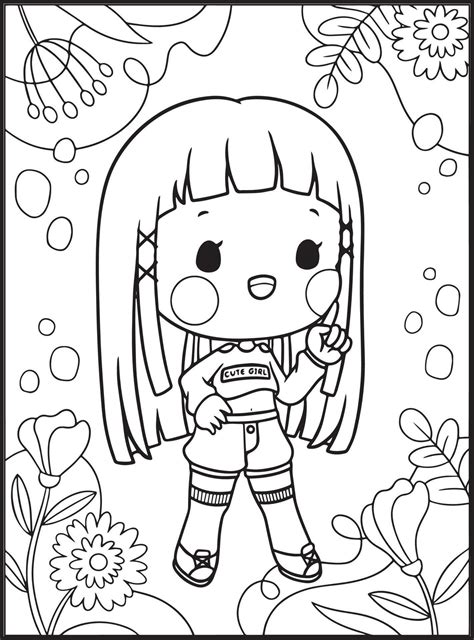 Cute Girl Coloring Pages