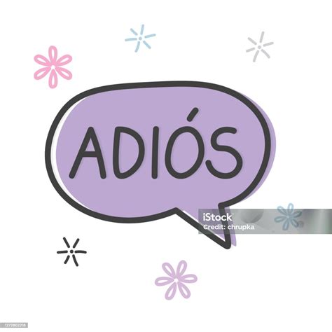 Goodbye In Spanish Word Concept Stock Illustration - Download Image Now - Book, Education ...