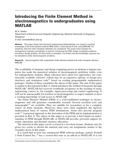 Image result for Electrostatic Fem MATLAB