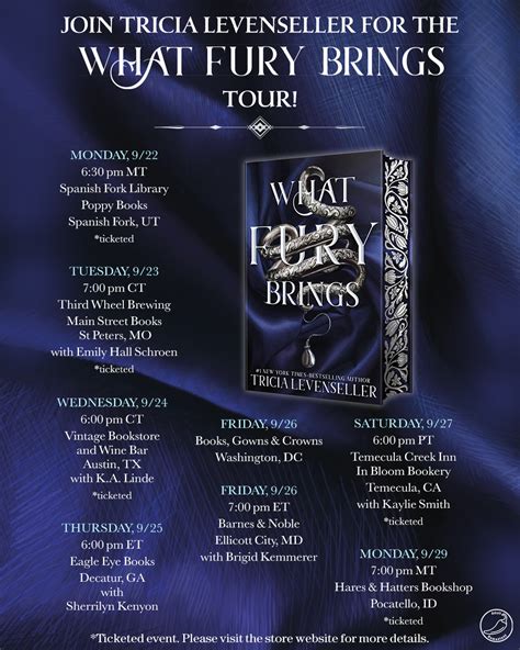 What Fury Brings Tour - Tricia Levenseller