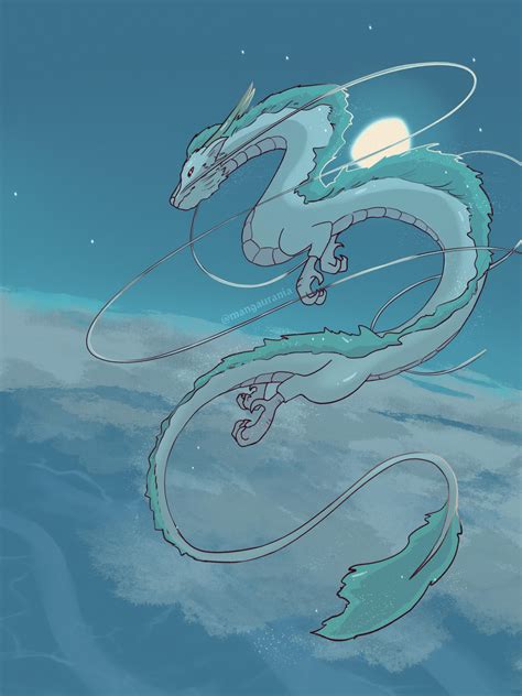 Spirited Away Haku Dragon Flying