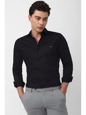 Buy Peter England Men Black Super Slim Fit Formal Shirt Online
