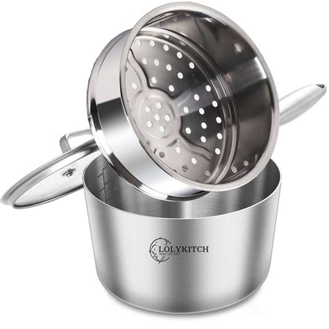 LOLYKITCH Whole Body Tri-Ply Chef's Classic Stainless Steel 3 QT Sauce ...