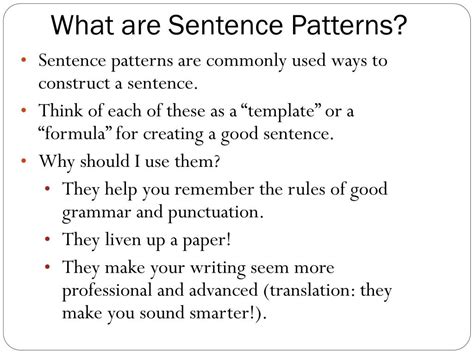 Image result for Sentence Pattern Rules