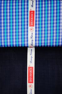 JHABAK'S Cotton Blend Checkered Shirt & Trouser Fabric Price in India ...